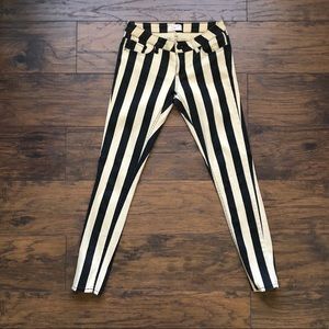 Black & Tan Striped Jeans by ChiQle